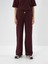 Kadın Bordo Pamuk Dokulu Oversize Sweat Pantolon 2