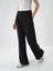Kadın Siyah Esnek Dokulu Oversize Pantolon 2