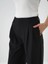 Kadın Siyah Esnek Dokulu Oversize Pantolon 4