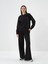 Kadın Siyah Modal Dokulu Oversize Sweatshirt 1