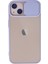 iPhone 13 Kılıf Palm Buzlu Kamera Sürgülü Silikon - Lila 1