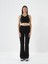 Kadın Siyah Pamuk Dokulu Regular Fit Crop 3