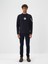 Erkek Lacivert Esnek Dokulu Regular Fit Sweatshirt 1