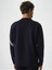 Erkek Lacivert Esnek Dokulu Regular Fit Sweatshirt 4