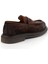 Kahve Hakiki Deri Erkek Loafer Ayakkabı E01901495302 3
