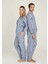 Freshness 4007 Kadın Uzun Kol Çizgili Gaffuriye Pijama Takımı 2