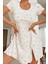Yırtmaçlı Kısa Kollu Pijama Gecelik 5