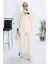 Düğme Detaylı Triko Takım Krem - 27722-KREM 2