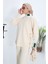Düğme Detaylı Triko Takım Krem - 27722-KREM 4