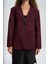 Volda Yaka Detay Bordo Blazer 6
