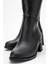 Topuklu Kadın Çizme Siyah Cilt 3