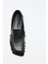 Loafer 2509 - Büzgülü Siyah Kadın Loafer 6