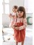 Kız Bebek Tavşan Nakışlı Elbise Set 1