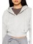 French Terry Crop Kapüşonlu Sweatshirt 5