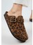 Leopar Desenli Kışlık Terlik 2