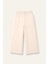 Kız Çocuk Düz Paça Fırçalı Tek Alt - Krem 3