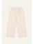 Kız Çocuk Düz Paça Fırçalı Tek Alt - Krem 4