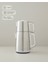 Şık Inox Çay ve Kettle Takımı, Beyaz-Krom, Pratik ve Modern Tasarım 1