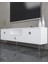 1308DROPCT-1 Tv Sehpası BEYAZ-GÜMÜŞ KULP 2
