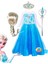 Elsa Frozen Kostüm Seti (Peruklu Set) 1