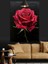 Yağlı Boya Kırmızı Gül Dekoratif Kanvas - Mdf Ahşap Tablo 2
