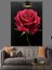 Yağlı Boya Kırmızı Gül Dekoratif Kanvas - Mdf Ahşap Tablo 5