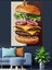Soğan Halkalı Büyük Hamburger Dekoratif Kanvas - Mdf Ahşap Tablo 1