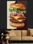 Soğan Halkalı Büyük Hamburger Dekoratif Kanvas - Mdf Ahşap Tablo 2