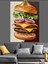 Soğan Halkalı Büyük Hamburger Dekoratif Kanvas - Mdf Ahşap Tablo 3