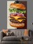 Soğan Halkalı Büyük Hamburger Dekoratif Kanvas - Mdf Ahşap Tablo 5