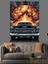Patlayan Araba Motoru Dekoratif Kanvas - Mdf Ahşap Tablo 1