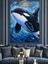 Denizde Yüzen Orka Dekoratif Kanvas - Mdf Ahşap Tablo 1