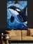 Denizde Yüzen Orka Dekoratif Kanvas - Mdf Ahşap Tablo 4