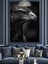 Siyah Beyaz Kartal Dekoratif Kanvas - Mdf Ahşap Tablo 5