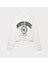 Beyaz Baskılı Crop Sweatshirt 1
