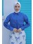 Etekli Çiçek Desenli Ceketli Ikili Takım Indigo 24YT685 7