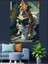 Tuvalette Kitap Okuyan Bulldog Dekoratif Kanvas - Mdf Ahşap Tablo 3