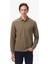 Erkek Kahverengi Classic Fit Uzun Kollu Polo Yaka T-Shirt K57351T.3BB 1