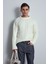 Erkek Oversize Kalın Fitilli Triko Kazak Ekru 1