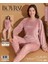Boyraz 09013 Fransız Kadife Kumaş Uzun Kol Pijama Takımı 1