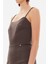 Kahve Askılı Mini Elbise 93124 8
