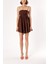 Kahve Askılı Mini Elbise 93911 1