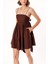 Kahve Askılı Mini Elbise 93911 2