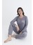 790-31 Kadın Düğmeli Yaka Uzun Kollu Pijama Takım 4
