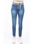 Kadın Belden Bağlamalı Jean Pantolon Mavi 8