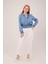 Bel ve Bilek Lastikli Mavi Bluz 7