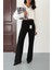 Kadın Yüksek Bel Wide Leg Jean Siyah - 616-2312 1