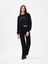 Long Crop Siyah Kadın Sweatshirt LF2040690 2