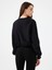 Long Crop Siyah Kadın Sweatshirt LF2040690 3