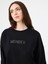 Long Crop Siyah Kadın Sweatshirt LF2040690 4